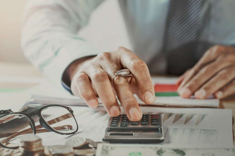 accountant working in office. business finance and accounting concept